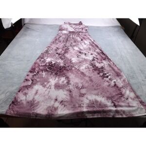 Woosea Maxi Dress Women's Large Purple/Pinkish/White‎ Tie Dye Sleeveless